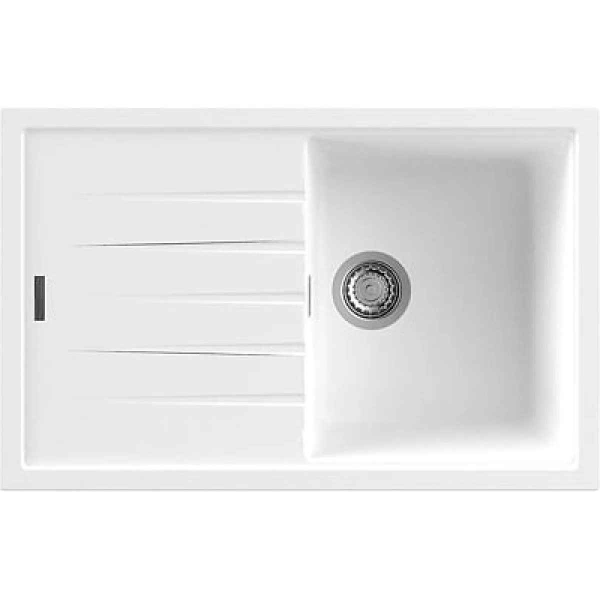 Fregadero Nodor Granito 78x50 1 Seno Blanco