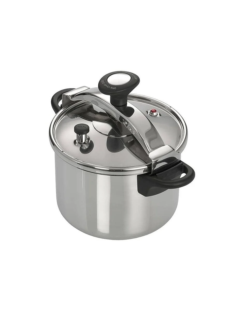 Olla a presión rápida Jata OPC4 4 L Acero Inoxidable 3 sistemas de seguridad