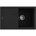 Fregadero Nodor Granito 78x50 1 Sen + Escur Negro