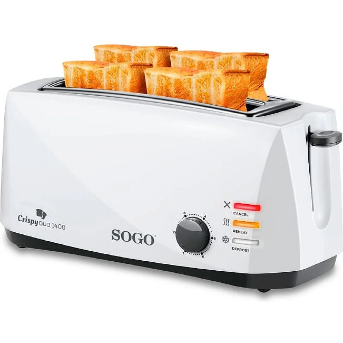 Tostador Sogo SS5485 4 Rebanadas 1400W Blanco