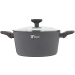 Olla Alta Thulos TH-GC20T 20 cm Tapa Cristal Forjada