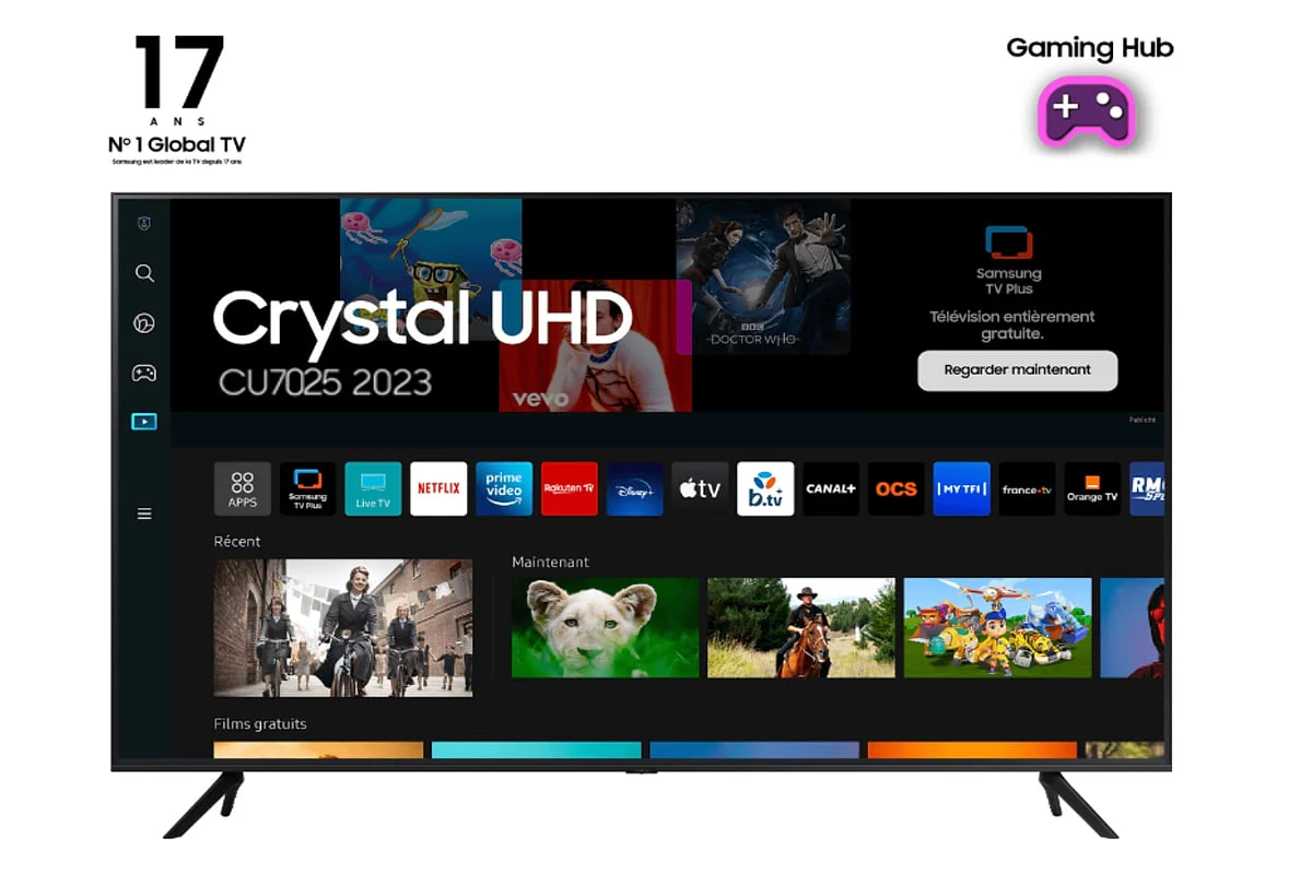 Pantalla LED Samsung 43" Smart TV Crystal UHD 4K