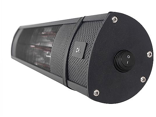 Estufa Cuarzo Ok Exterior 2 Tub 2000 W Negra