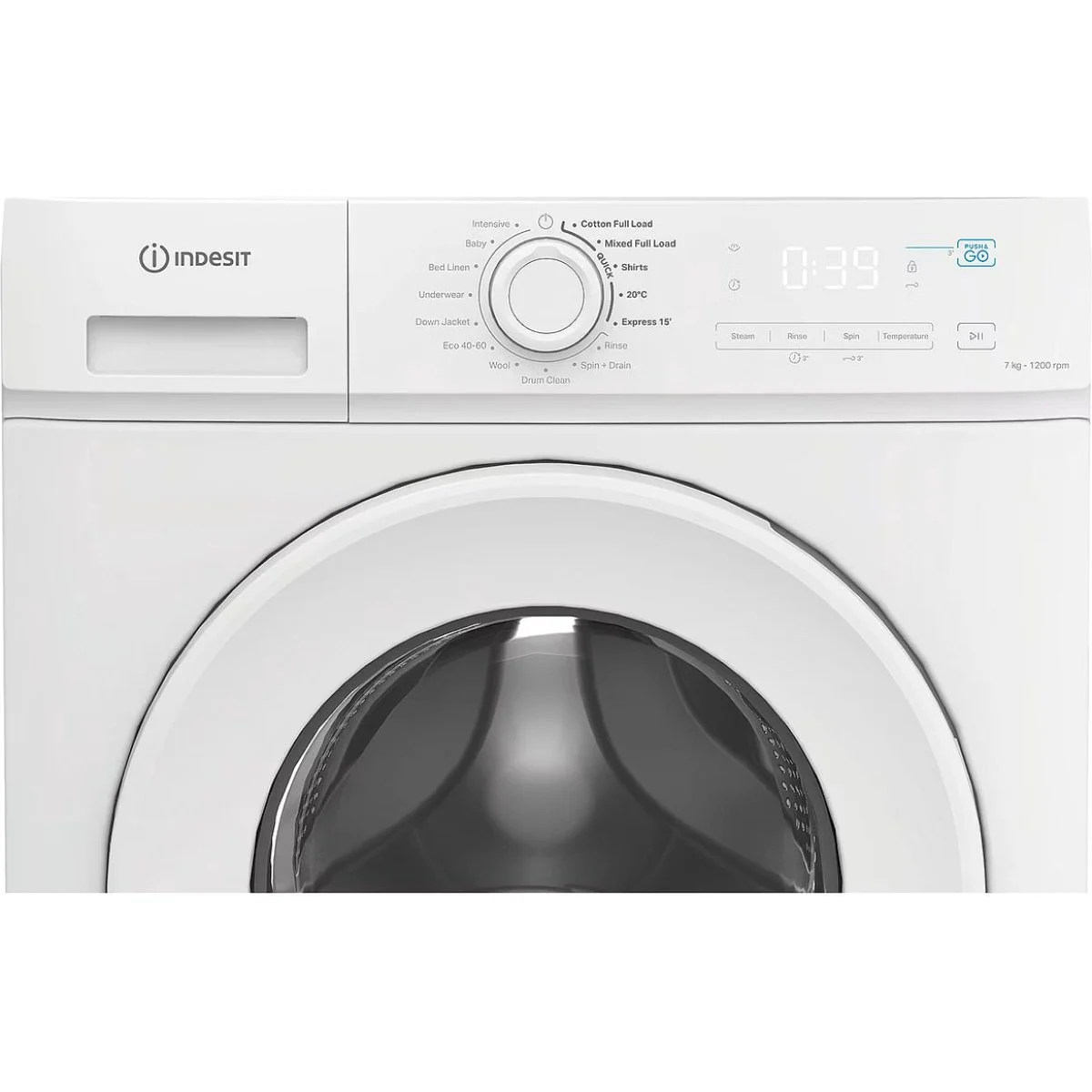Lavadora Indesit IMA762MYTIME 7 Kg 1200 rpm Clase A Inverter Blanco
