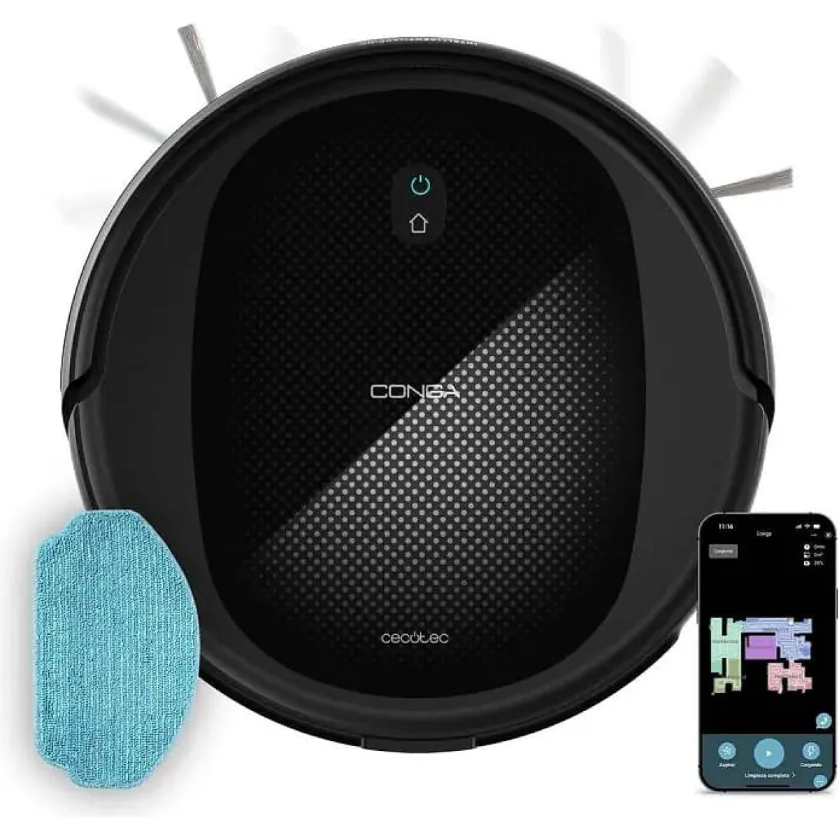 Robot Aspirador Cecotec Conga M20 7000 Pa 160 min Navegación Giroscópica