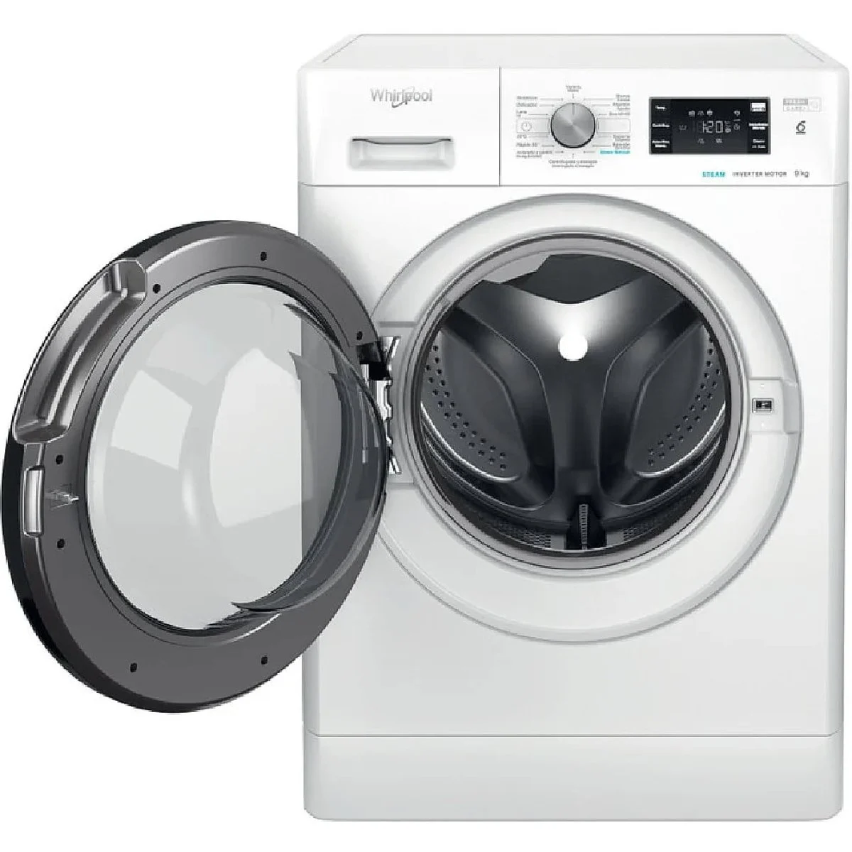 Lavadora Whirlpool FFB9489BVSPT 9 Kg 1400 rpm Clase A Puerta Negra