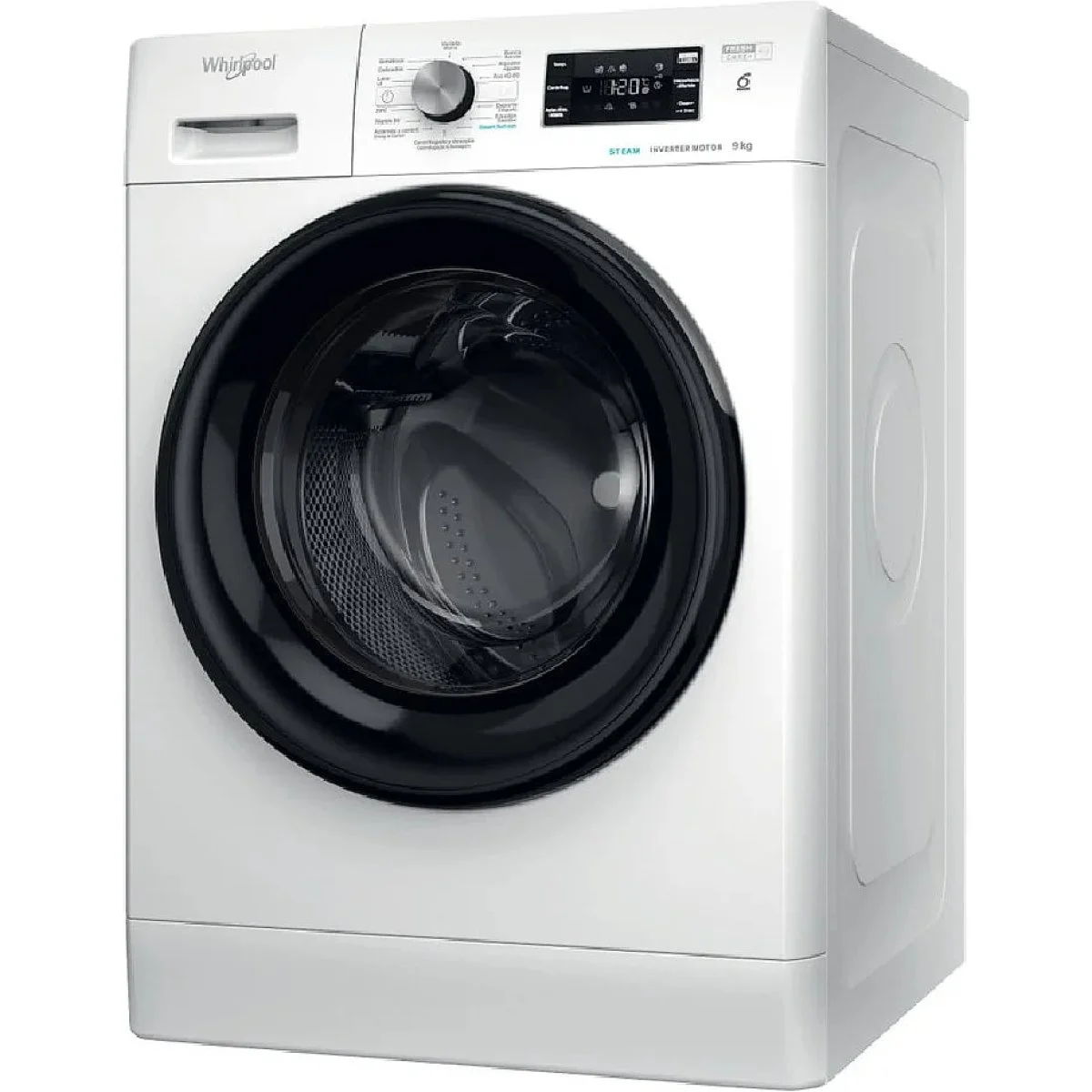 Lavadora Whirlpool FFB9489BVSPT 9 Kg 1400 rpm Clase A Puerta Negra