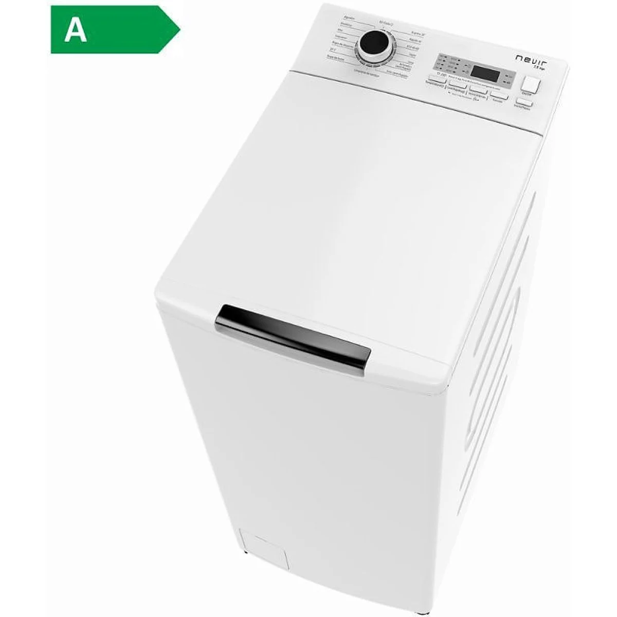 Lavadora Nevir NVR-WMTL1201INA 7.5 Kg 1200 rpm Clase A Vapor Blanca