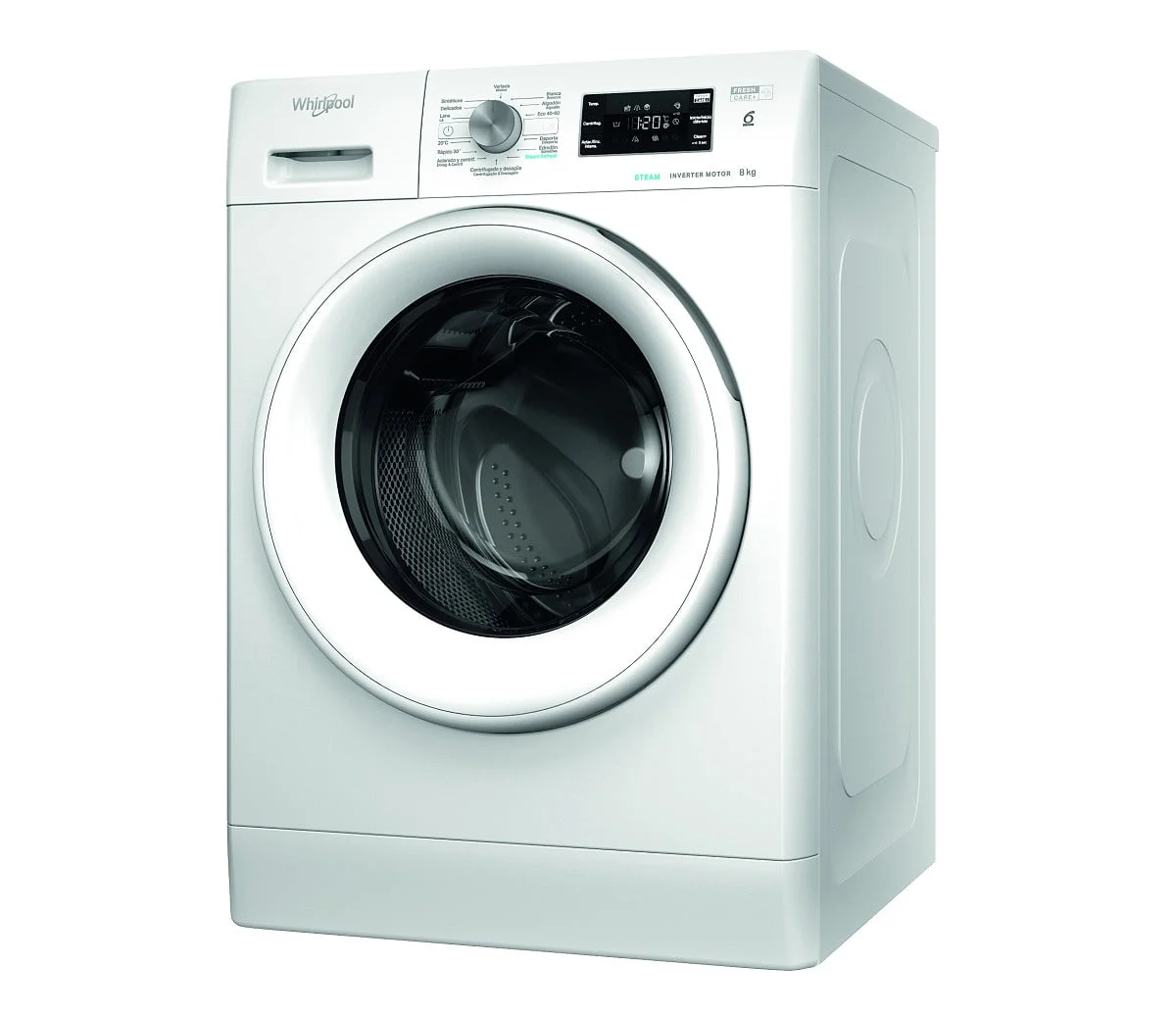 Lavadora Whirlpool FFB8258WVSP 8 Kg 1200 rpm Clase B Blanca