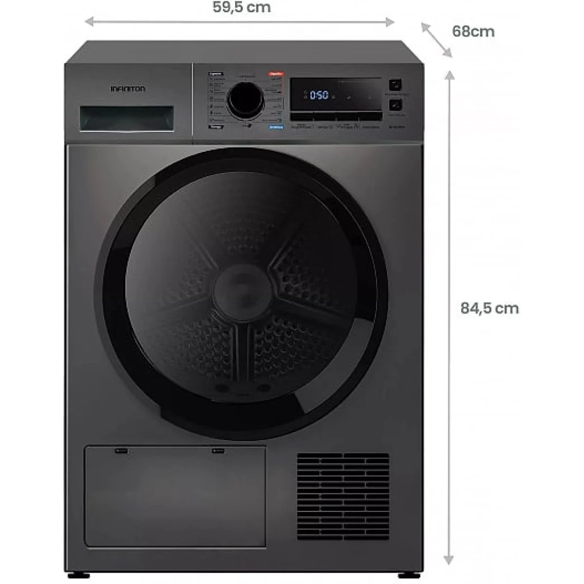Secadora Infiniton SD-BC1DDX 10 Kg Bomba de Calor Inox