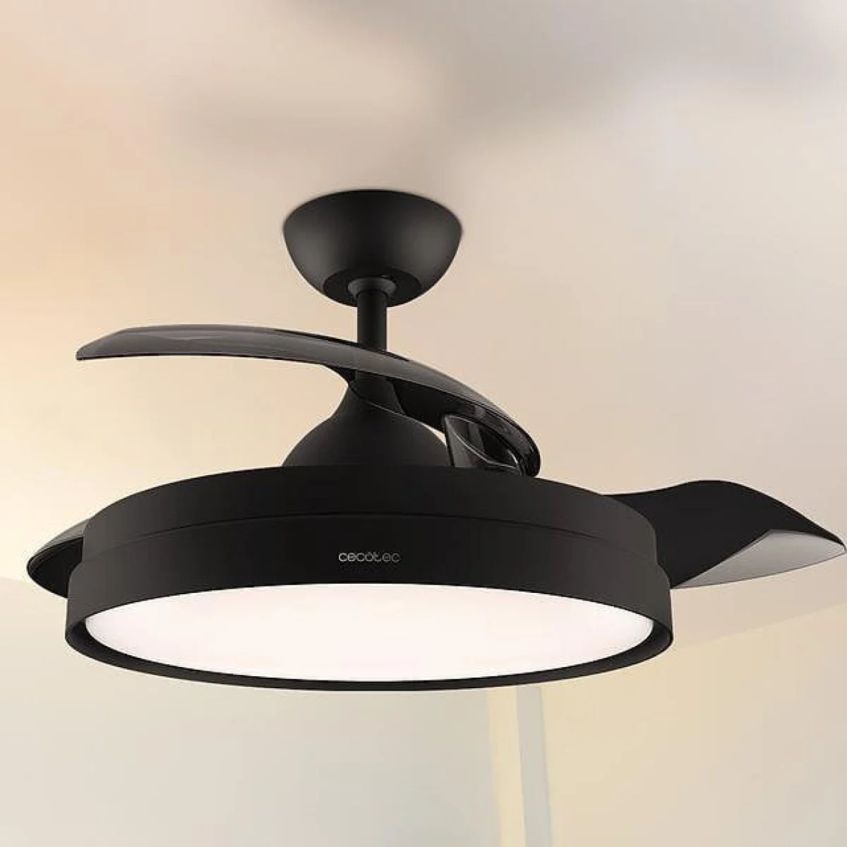 Ventilador de Techo Cecotec Aero 4280 Invisible Black 40 W 42" Luz Mando a Distancia