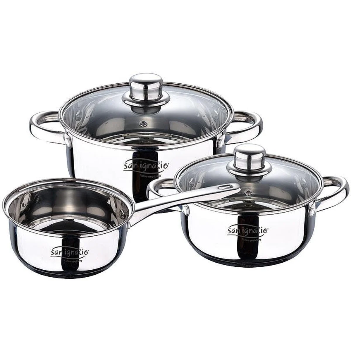 Batería de Cocina San Ignacio 5 Piezas Acero Inoxidable