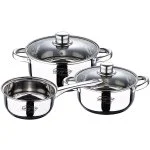 Batería de Cocina San Ignacio 5 Piezas Acero Inoxidable