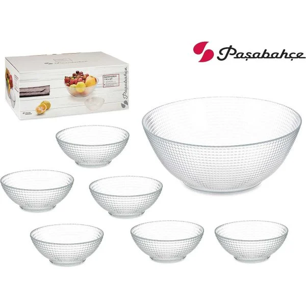 Juego de Cristal Pasabahce 7 Bol Elegante y Versátil