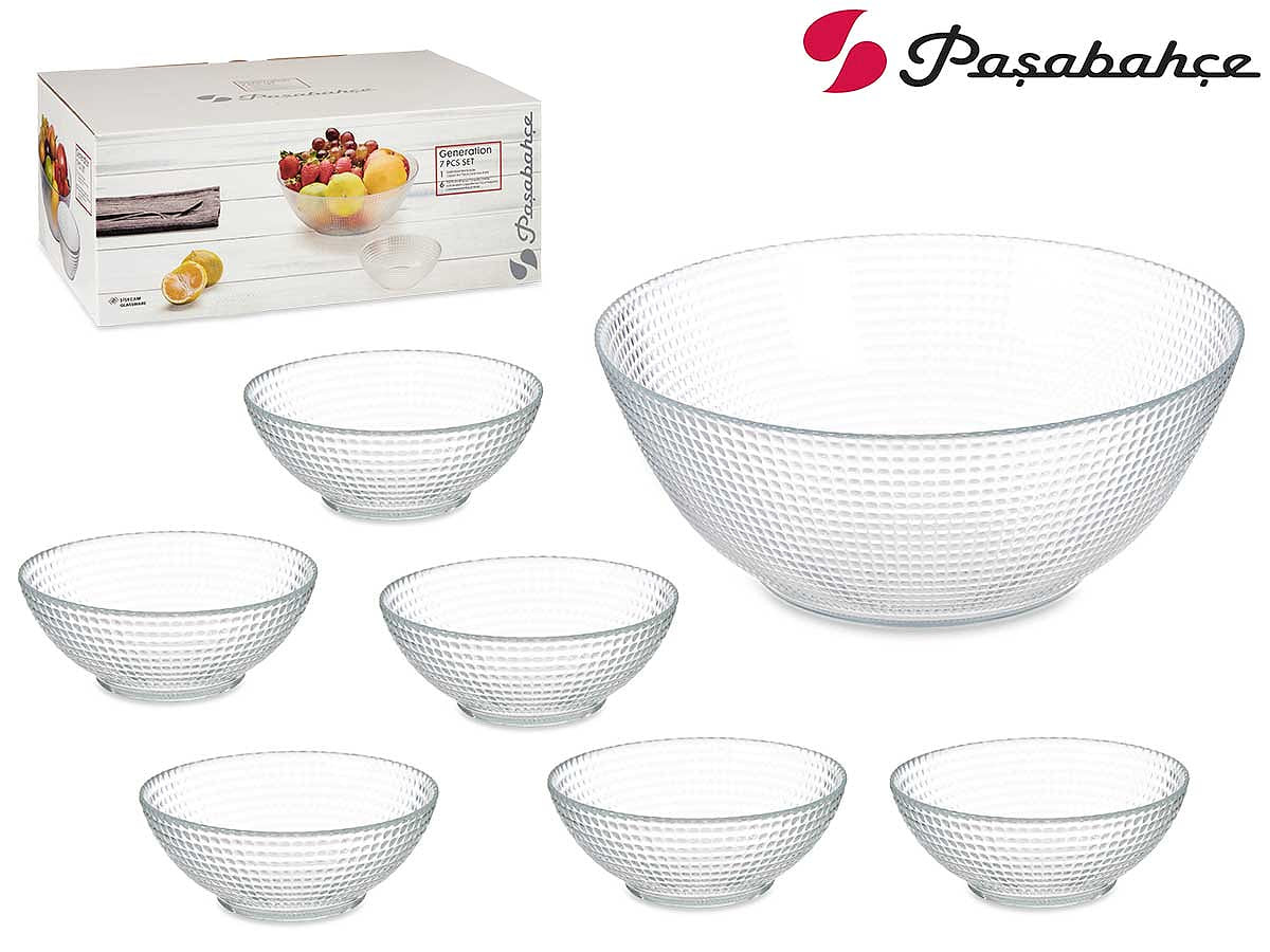 Juego de Cristal Pasabahce 7 Bol Elegante y Versátil