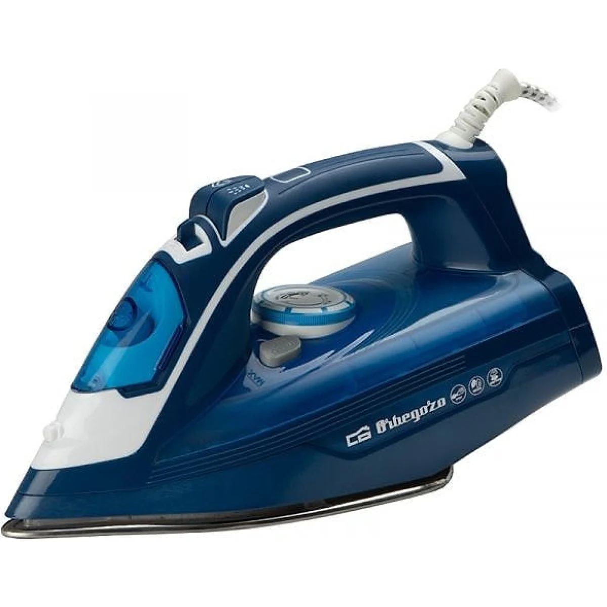 Plancha Vapor Orbegozo SV2685 2600W Suela Inox Negra/Azul