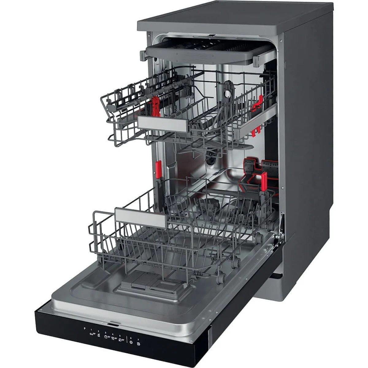 Lavavajillas Whirlpool E 3º Ban 45 cm Inox 10 Cubiertos Clase E