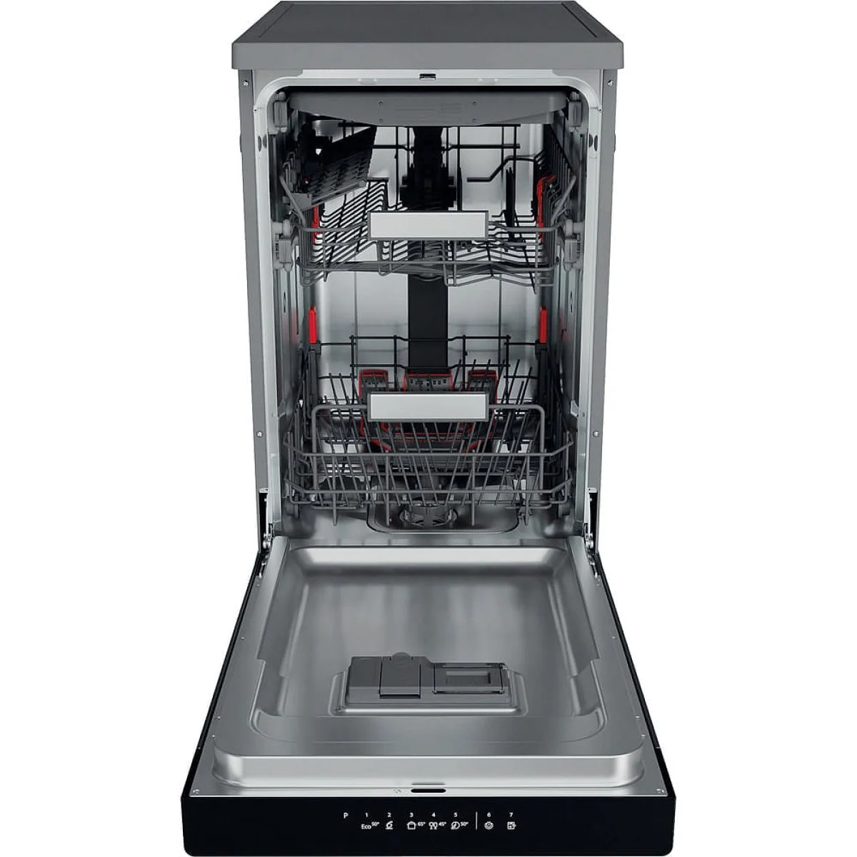 Lavavajillas Whirlpool E 3º Ban 45 cm Inox 10 Cubiertos Clase E
