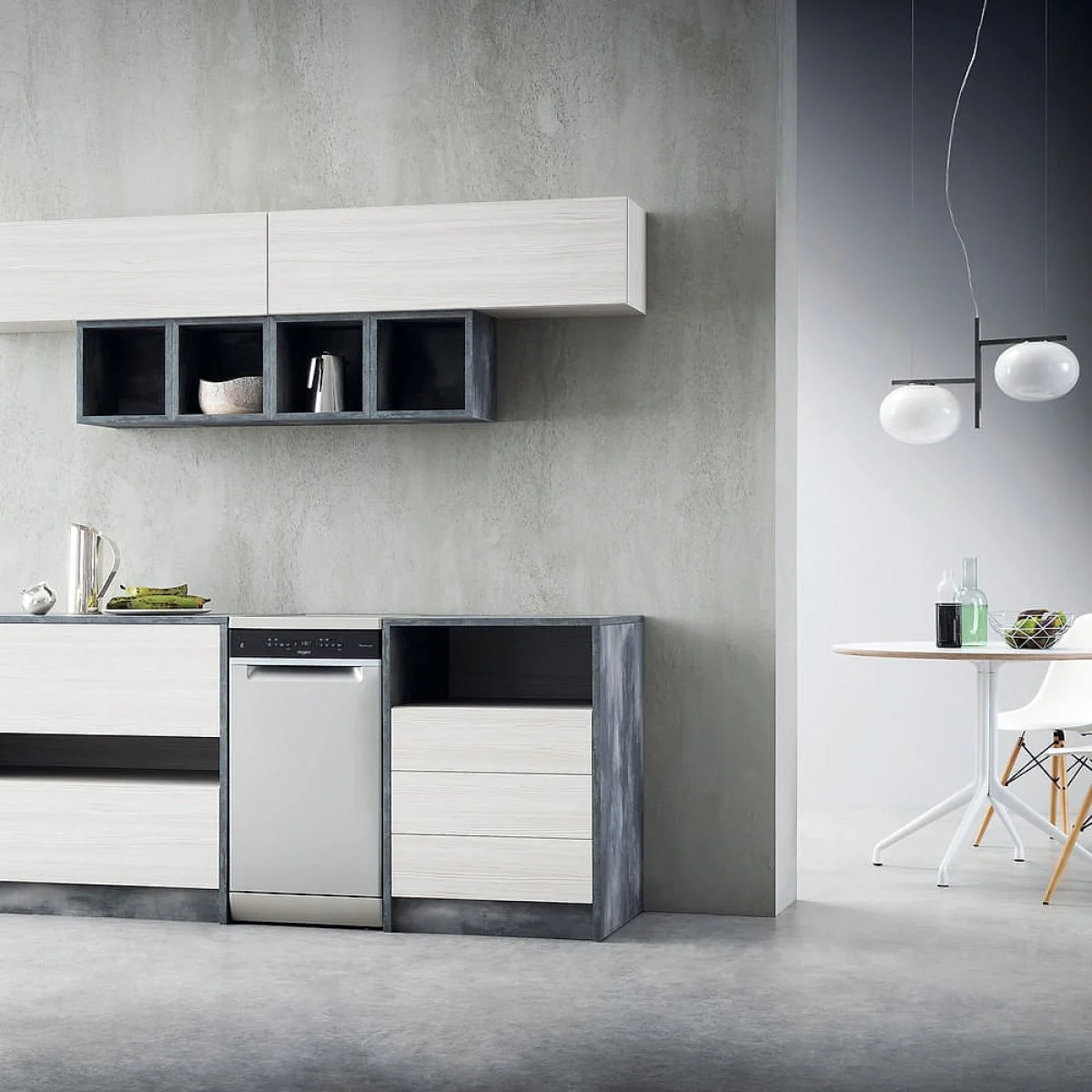 Lavavajillas Whirlpool E 3º Ban 45 cm Inox 10 Cubiertos Clase E