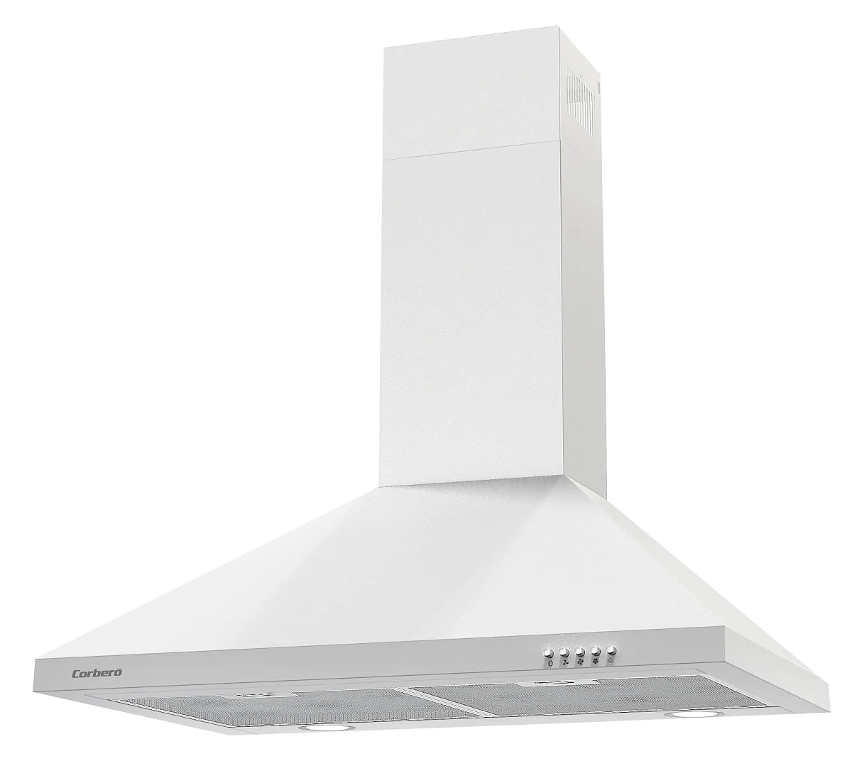 Campana Piramidal Corbero KURAMATHI760W 70 cm 621 m3/h Clase A Blanca