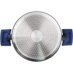 Olla Alta Thulos Alum 24 cm Tapa Cristal Asa Azul