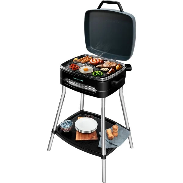 Barbacoa eléctrica Cecotec PerfectCountry BBQ 2000 W 43x38 cm Tapa abatible