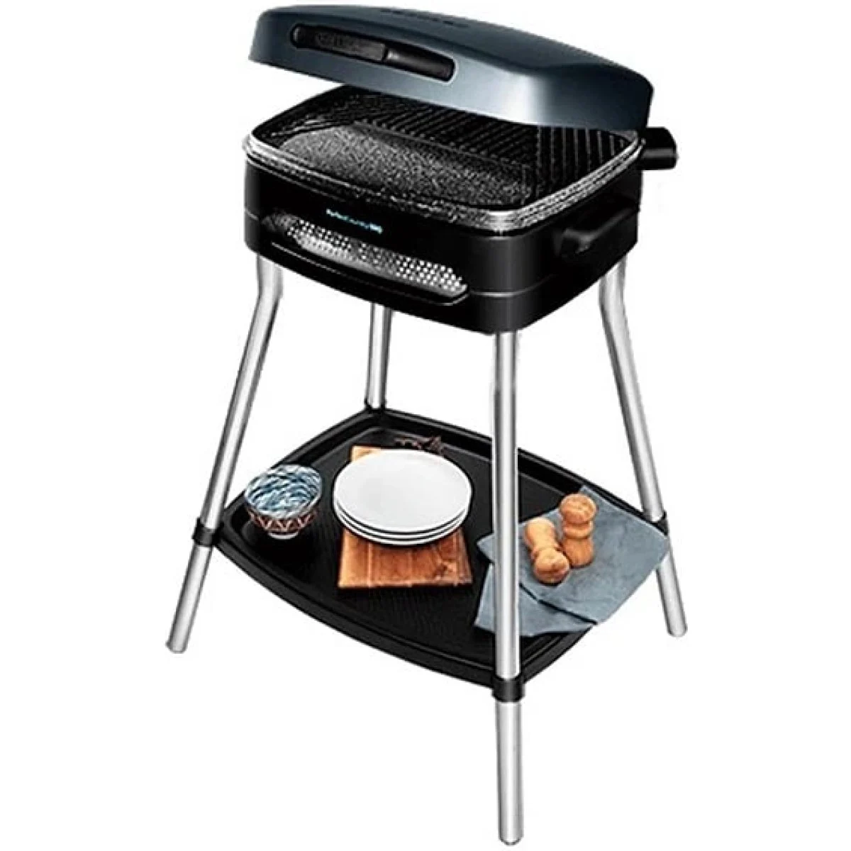 Barbacoa eléctrica Cecotec PerfectCountry BBQ 2000 W 43x38 cm Tapa abatible