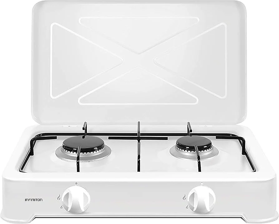 Hornillo Gas Infiniton GGP-W2 50 cm 1.85 kW 2 Zonas Blanco