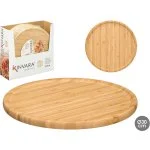 Bandeja Redonda Klimer 30 cm Bambú Diseño Elegante