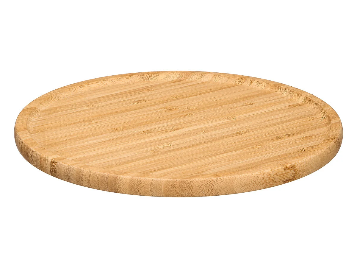 Bandeja Redonda Klimer 30 cm Bambú Diseño Elegante