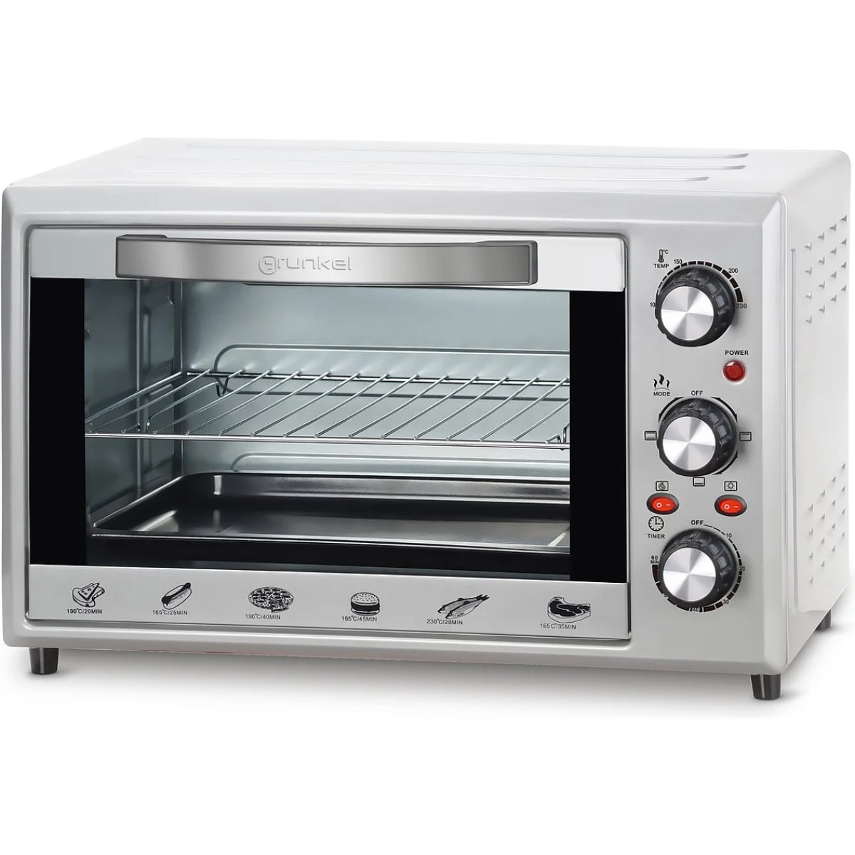 Horno eléctrico Grunkel HR-28SILVER 28 L 1600 W Convección Plata