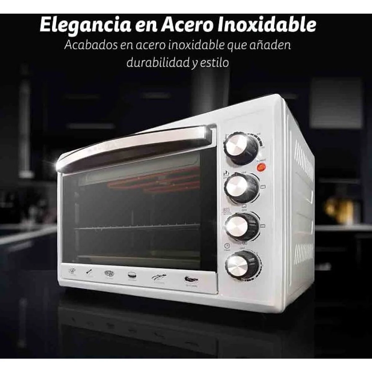 Horno eléctrico Grunkel HR-38SILVER 38 L 2000 W Convección Plata