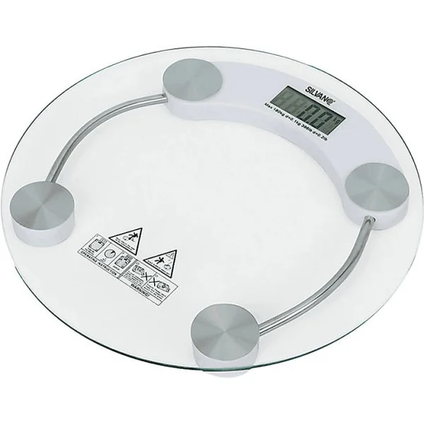 Báscula de baño Silvano Cristal Redonda