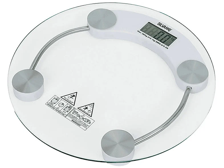 Báscula de baño Silvano Cristal Redonda