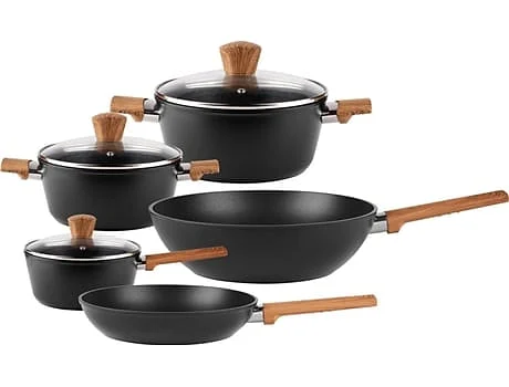 Batería Cocina Becken Negra 8 Piezas Menaje de Cocina