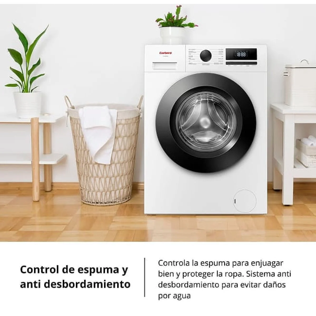Lavadora Corbero CLH8405ME 8 Kg 1400 rpm Clase A Inverter Blanca