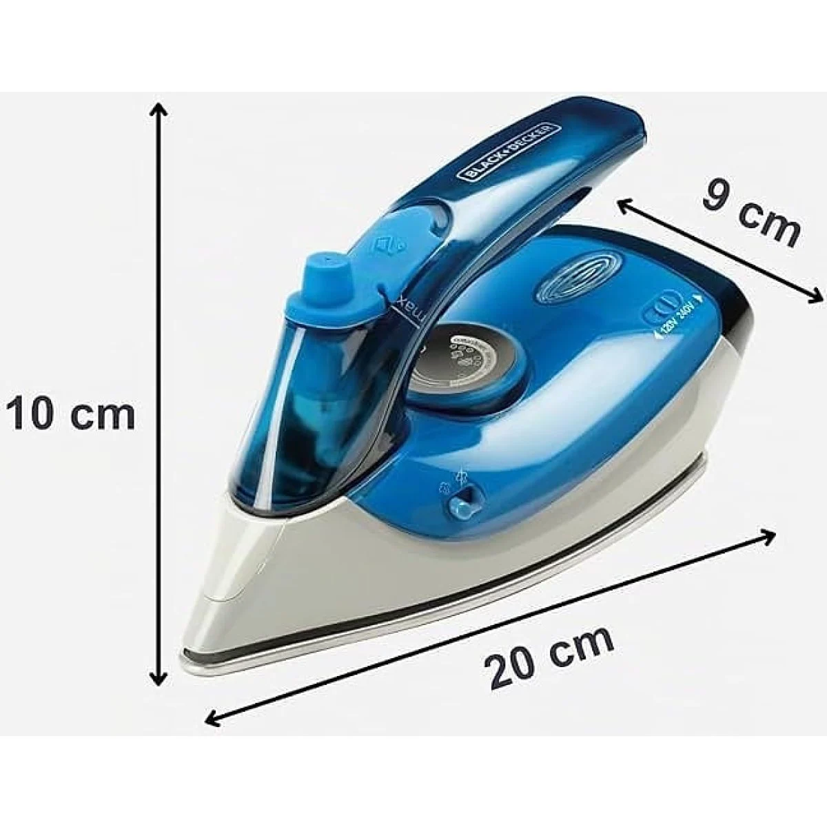 Plancha de viaje Black & Decker BXIR100E 1000 W Apertura 180º