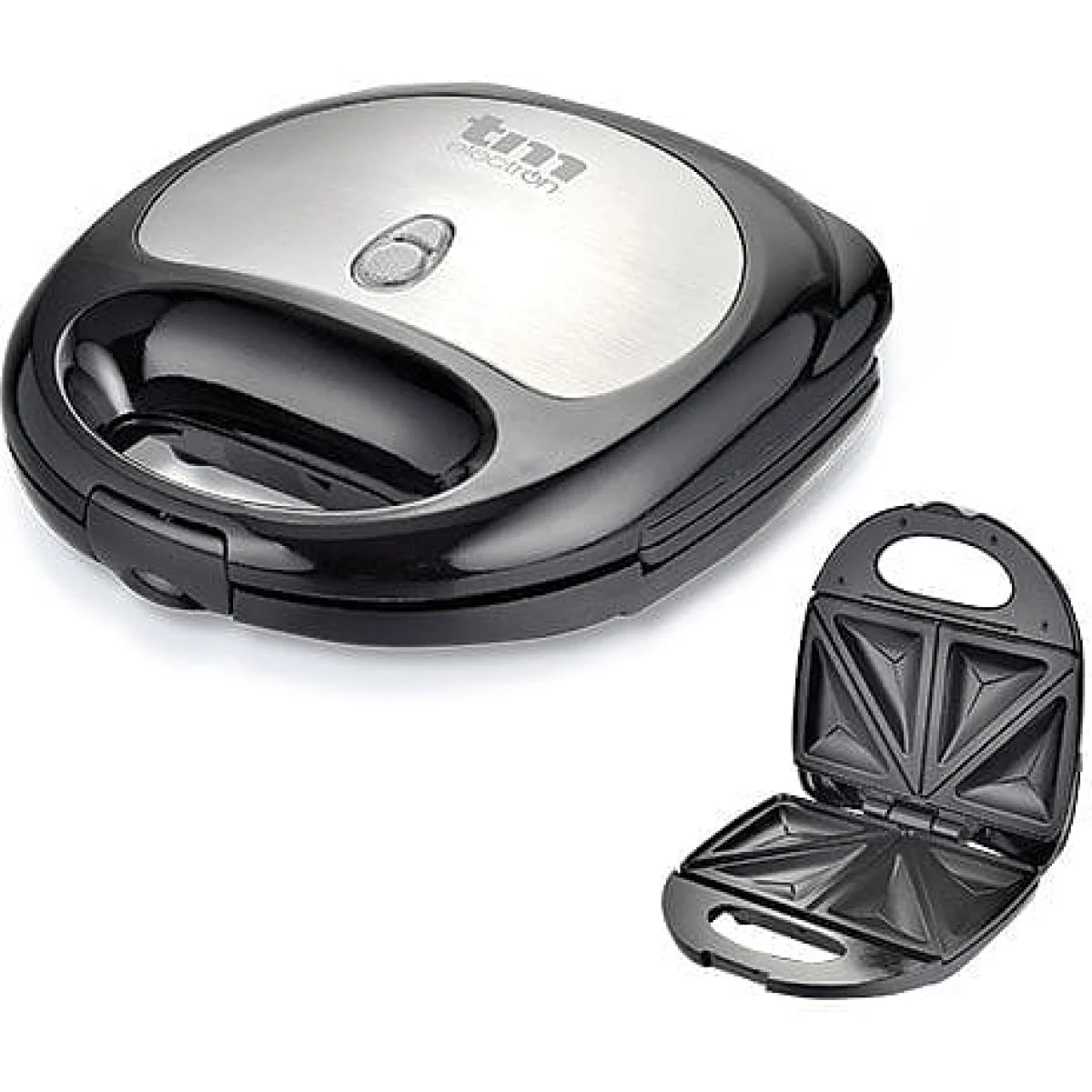 Sandwichera TM 2 Cavidades Negra/Inox