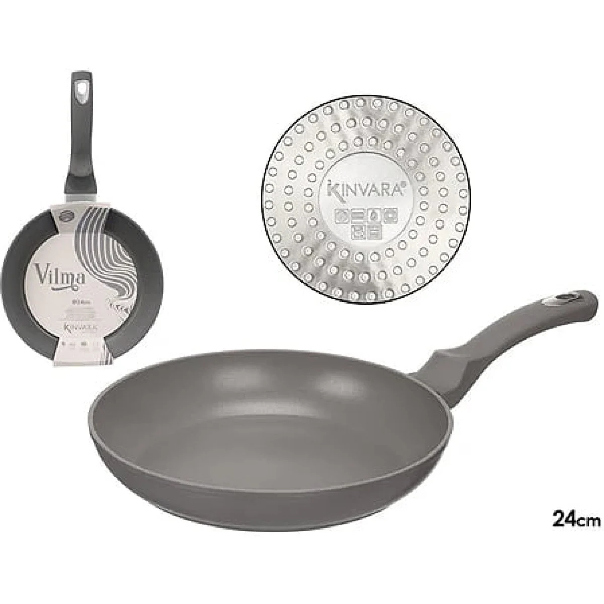 Sartén Kinvara 24 cm Forjado Gris