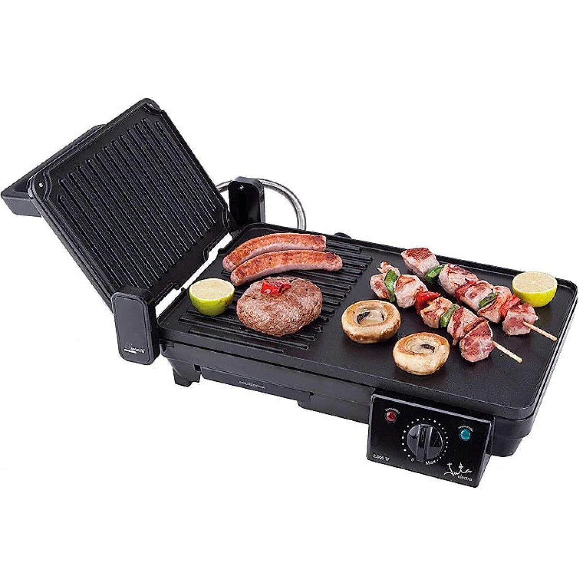 Plancha de Asar Jata GR204N 2000W Superficie Grande Antiadherente