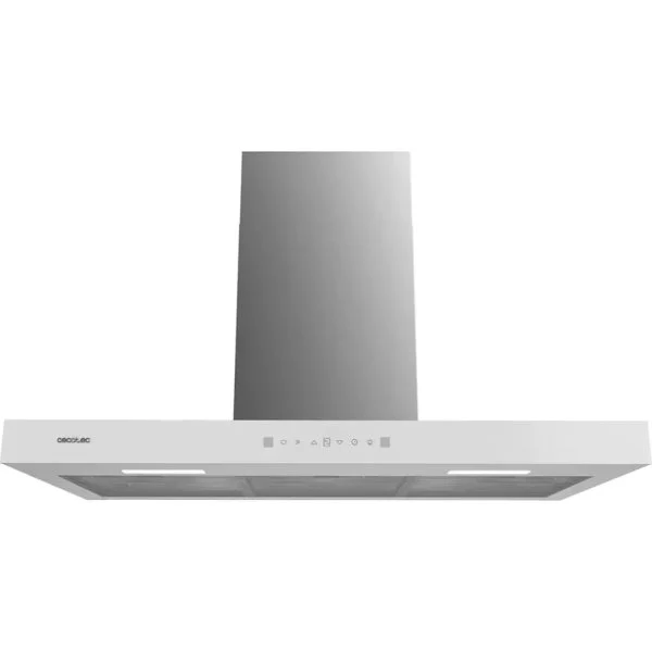 Campana Cecotec Plana Frente Cristal Blanco 90 cm A++