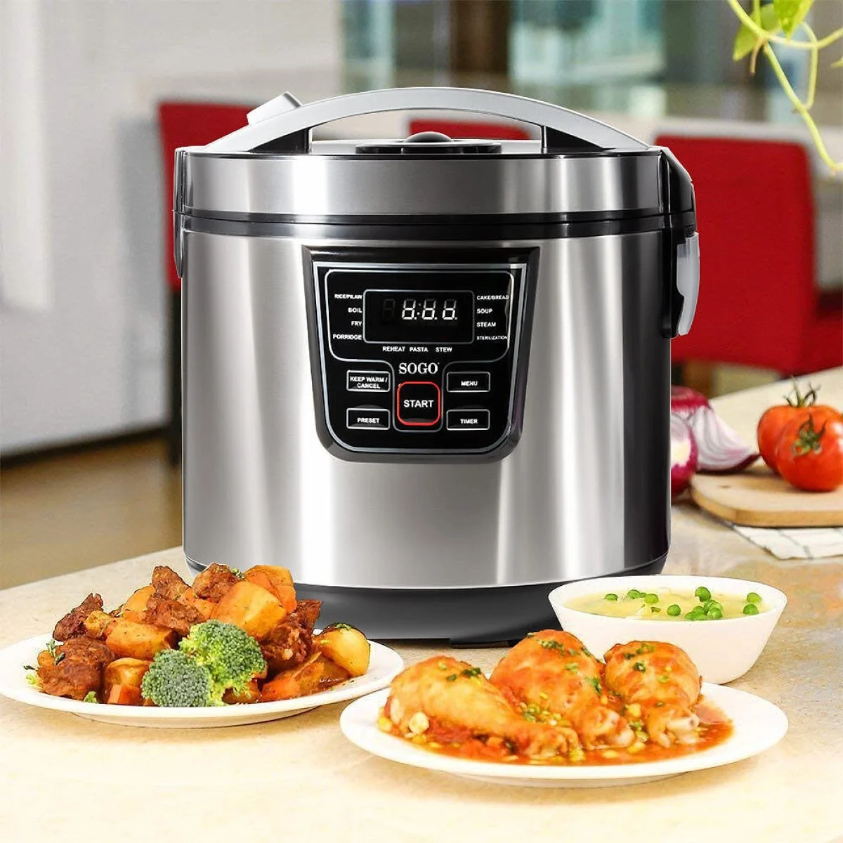 Robot de Cocina Automático Sogo 5L 860 W Acero Inox Negro