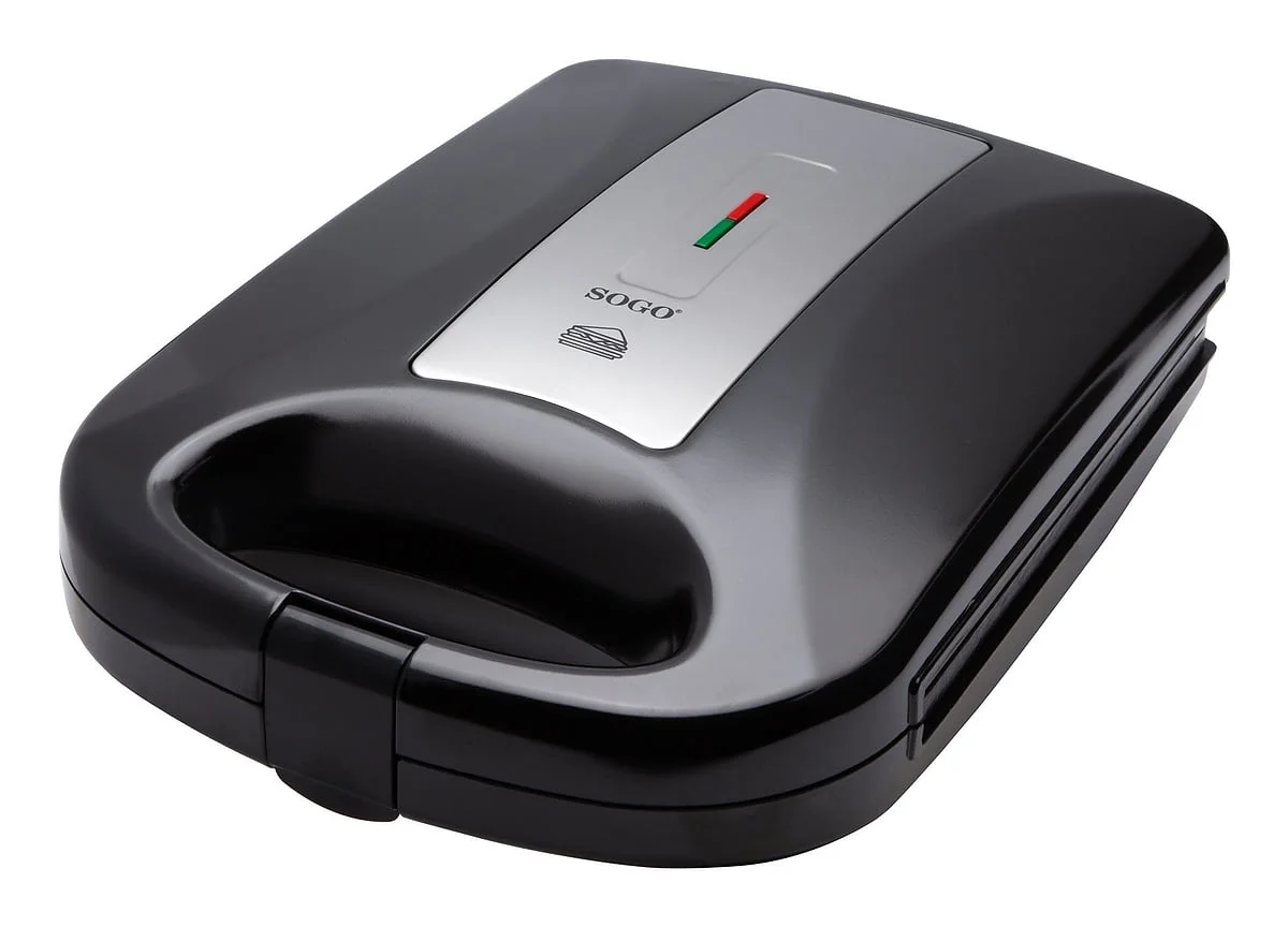 Sandwichera Sogo SS7176 4 Rebanadas 1200 W Negra