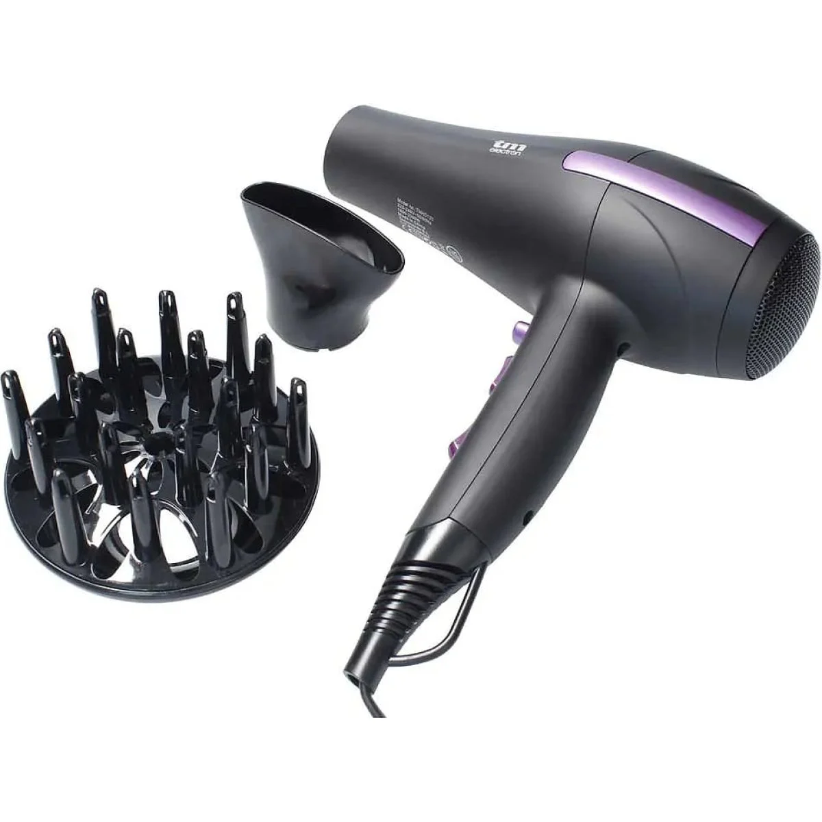 Secador de pelo Tm TMHD120 2200 W Negro