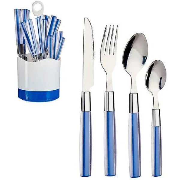 Cubertería Kinvara 16 Cubiertos Azul