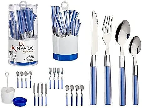 Cubertería Kinvara 16 Cubiertos Azul