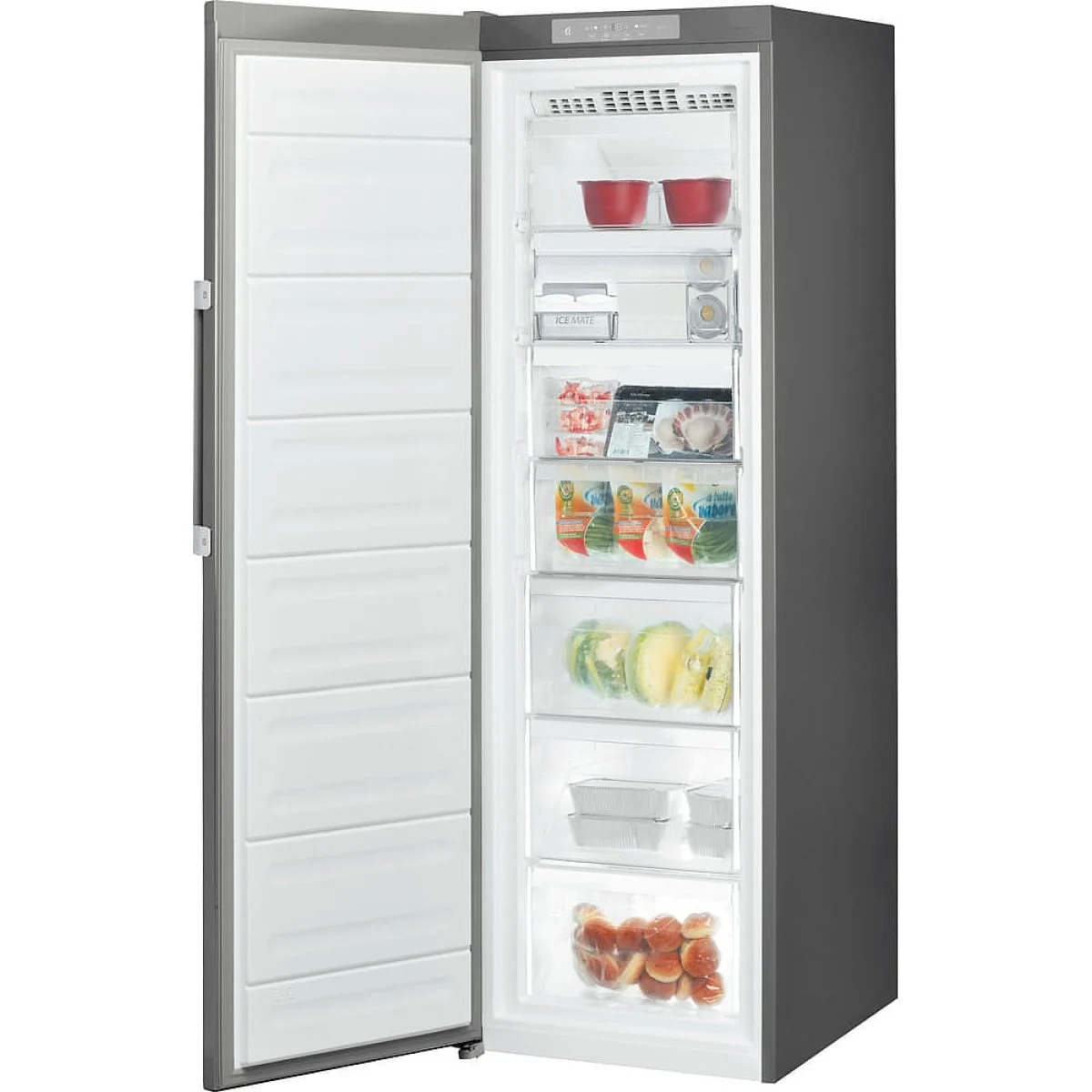 Congelador vertical Whirlpool NF E 188X60 Inox 263 L 26 kg/24h Clase E