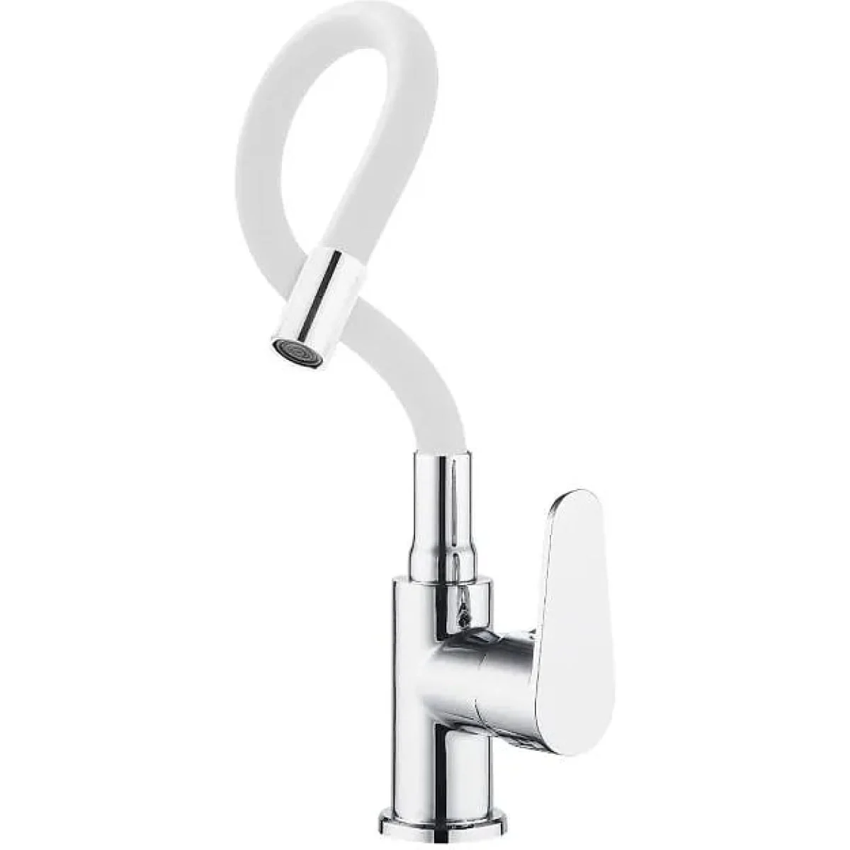Grifo Fregadero Artic Caño Alto Flexible Blanco