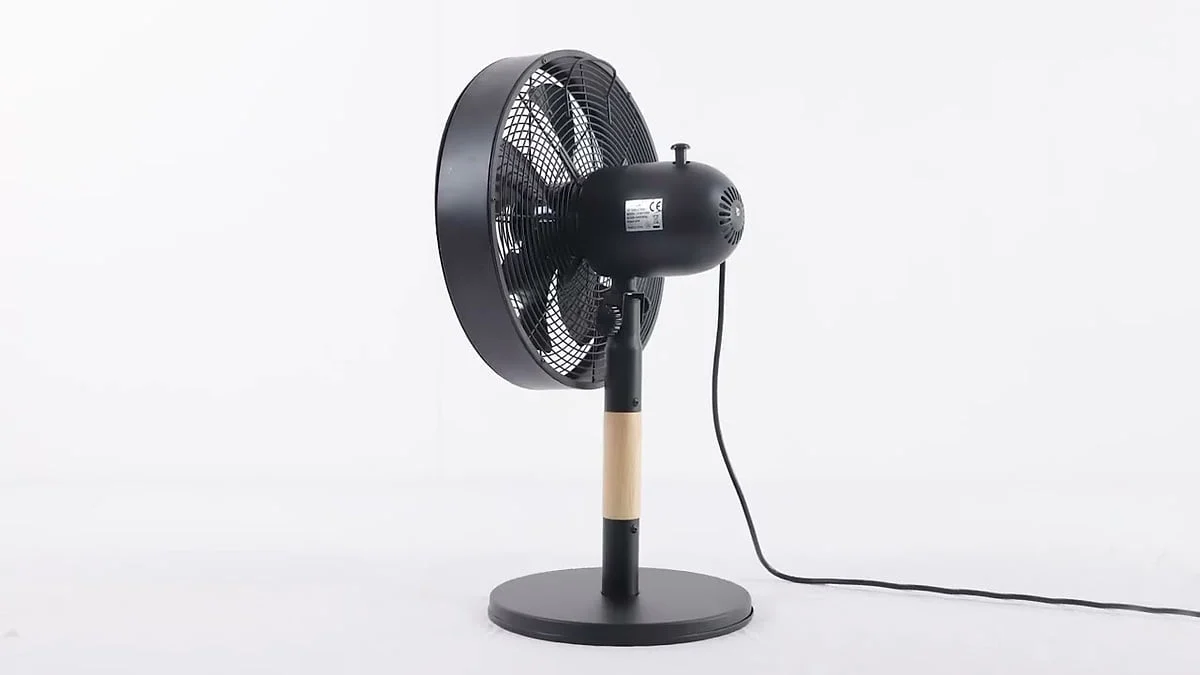 Ventilador Sobremesa Abrila Falcon Negro/Haya
