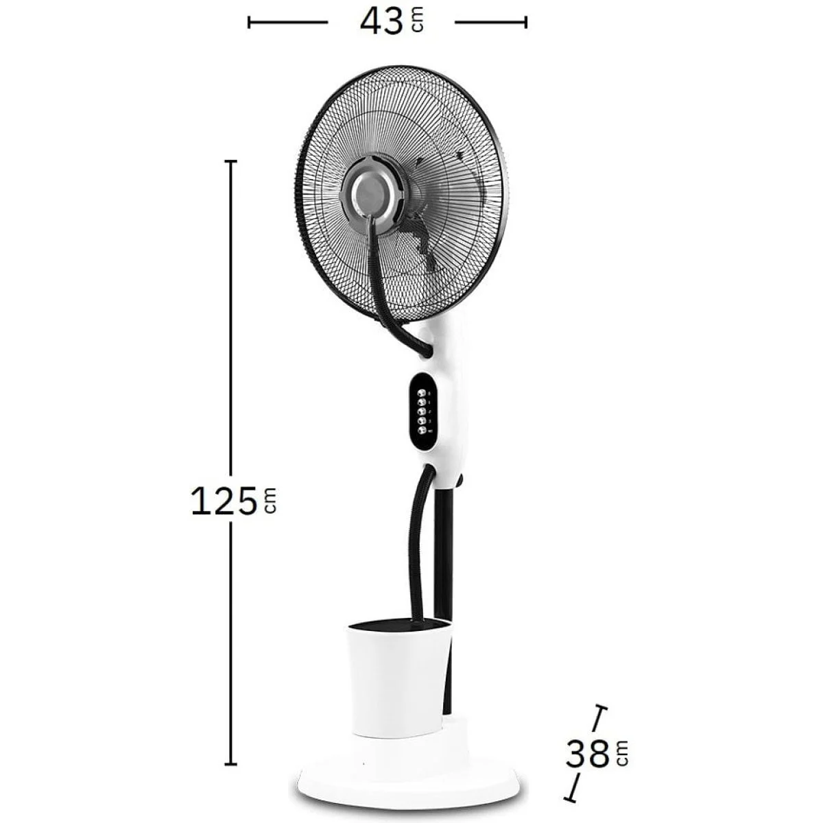 Ventilador Nebulizador Abrila Iceberg Blanco/Negro 80 W